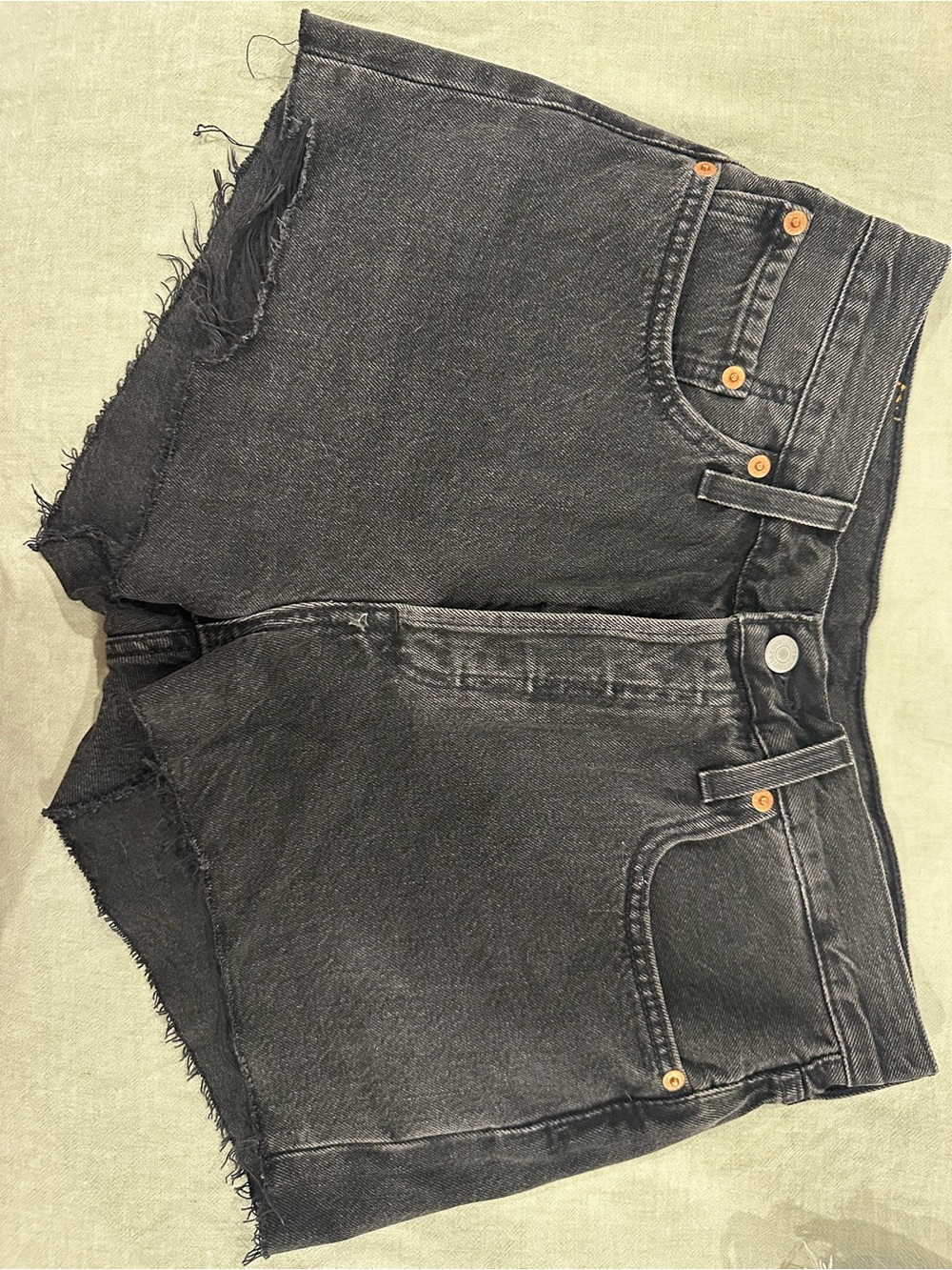 Levi’s Women's Black Denim Cutoff Shorts - Classic High-Waist Style